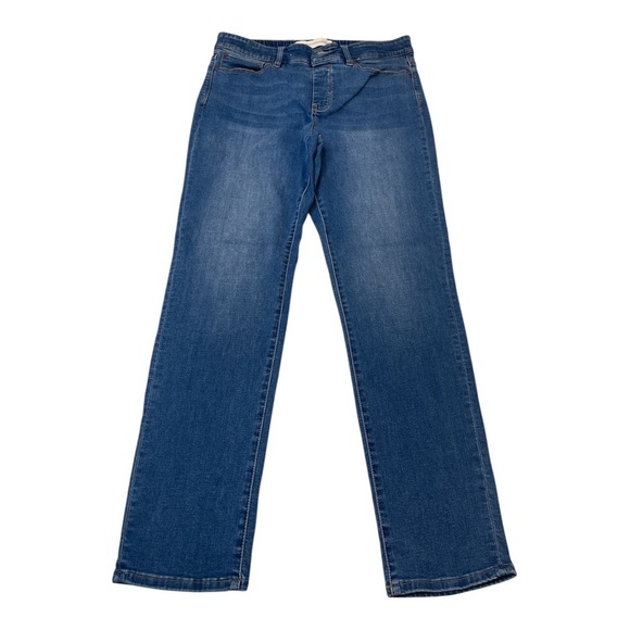 Soft Surroundings Supremely Soft Relaxed Pull On Blue Jean Pants Women’s Size M - Picture 1 of 13